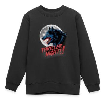 Thriller Nacht der Werwölfe und Mondscheinheulen - Kinder Premium Organic Sweatshirt - Schwarz - Vorne - AI Model Kid Female (0cm)
