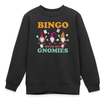 Bingo Mit Meinen Gnomies Lustiges Bingo - Kinder Premium Organic Sweatshirt - Schwarz - Vorne - AI Model Kid Female (0cm)