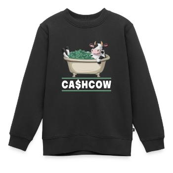 Cash Cow für einen Investor Anleger Sparer - Kinder Premium Organic Sweatshirt - Schwarz - Vorne - AI Model Kid Female (0cm)