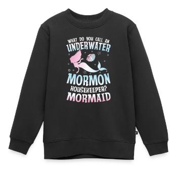 Underwater Mormon Housekeeper Mormaid für einen - Kinder Premium Organic Sweatshirt - Schwarz - Vorne - AI Model Kid Female (0cm)