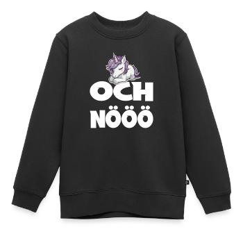 Och Nö Einhorn Keine Lust Faul Lustlos - Kinder Premium Organic Sweatshirt - Schwarz - Vorne - AI Model Kid Female (0cm)