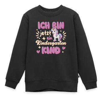Je suis un enfant de maternelle maternelle licorne - Sweat Premium enfant bio - noir - Devant - AI Model Kid Female (0cm)