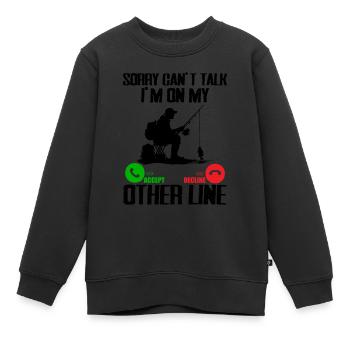 Lustig Angeln Männer Papa Fischer Lustig Fisch Barsch - Kinder Premium Organic Sweatshirt - Schwarz - Vorne - AI Model Kid Female (0cm)