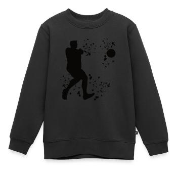 Lanceur de marteau Colorsplash Lancer de marteau - Sweat Premium enfant bio - noir - Devant - AI Model Kid Female (0cm)