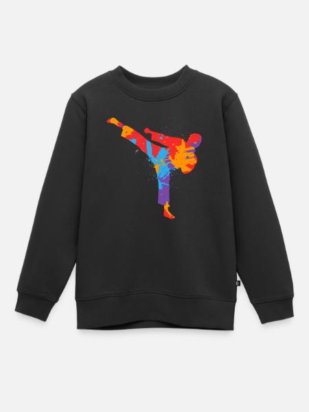 Taekwondo Coloré Arts Martiaux Hommes Garçons Karaté - Sweat Premium enfant bio - noir