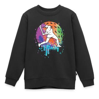 Feldhockey Hockeyspieler Mädchen Hockey Kinder - Kinder Premium Organic Sweatshirt - Schwarz - Vorne - AI Model Kid Female (0cm)