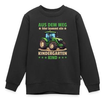 Out of the way here comes a kindergarten child - Kids Premium Organic Sweatshirt - black - Front - AI Model Kid Female (0cm)