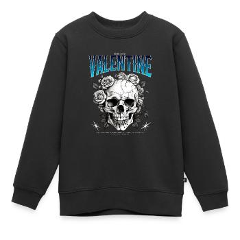 Singel Valentine Streetwear - Kinder Premium Organic Sweatshirt - Schwarz - Vorne - AI Model Kid Female (0cm)