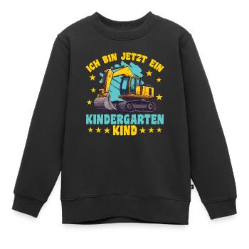 Je suis un enfant de maternelle Excavatrice de jardin d’enfants - Sweat Premium enfant bio - noir - Devant - AI Model Kid Female (0cm)