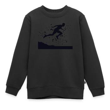 Trail Runner Cross Trail Bergläufer - Kinder Premium Organic Sweatshirt - Schwarz - Vorne - AI Model Kid Female (0cm)