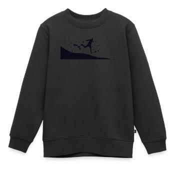 Trail Runner Cross Trail Bergläufer - Kinder Premium Organic Sweatshirt - Schwarz - Vorne - AI Model Kid Female (0cm)