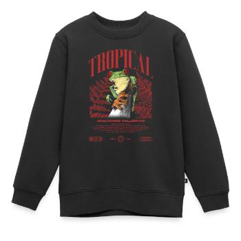 Grenouille arboricole aux yeux rouges Amphibien de la forêt tropicale - Sweat Premium enfant bio - noir - Devant - AI Model Kid Female (0cm)