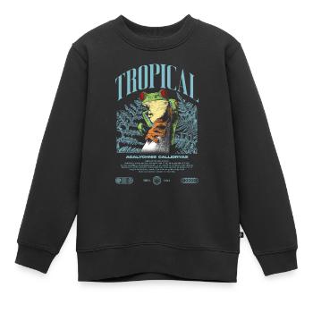 Grenouille arboricole aux yeux rouges Amphibien de la forêt tropicale - Sweat Premium enfant bio - noir - Devant - AI Model Kid Female (0cm)