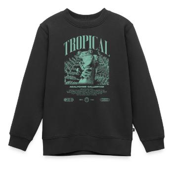 Rotäugiger Laubfrosch Regenwald Amphibie - Kinder Premium Organic Sweatshirt - Schwarz - Vorne - AI Model Kid Female (0cm)