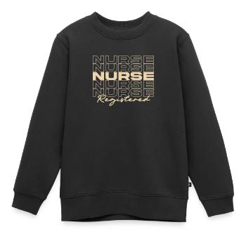 Infirmière autorisée Infirmières médicales élégantes - Sweat Premium enfant bio - noir - Devant - AI Model Kid Female (0cm)