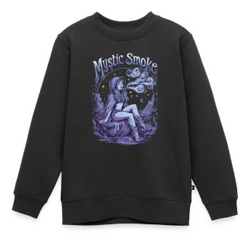 Mystische Frau Mit Rauch In Fantasiewelt Voller - Kinder Premium Organic Sweatshirt - Schwarz - Vorne - AI Model Kid Female (0cm)