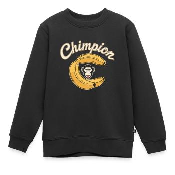 Chimpion Banane Affe Humorvolle Kunst - Kinder Premium Organic Sweatshirt - Schwarz - Vorne - AI Model Kid Female (0cm)