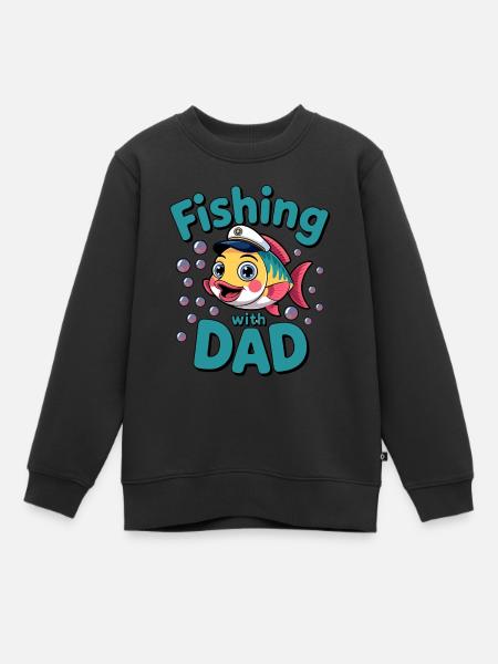 Pêche Pêche avec papa - Sweat Premium enfant bio -