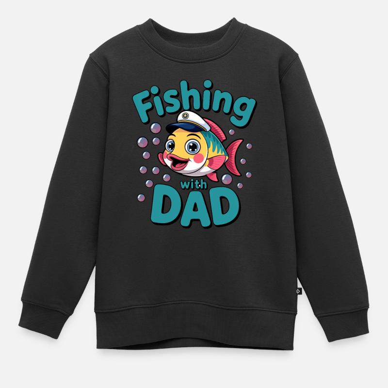 Pêche Pêche avec papa - Sweat Premium enfant bio - undefined