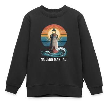 Leuchtturm Abenteuer Na Denn Man Tau - Kinder Premium Organic Sweatshirt - Schwarz - Vorne - AI Model Kid Female (0cm)