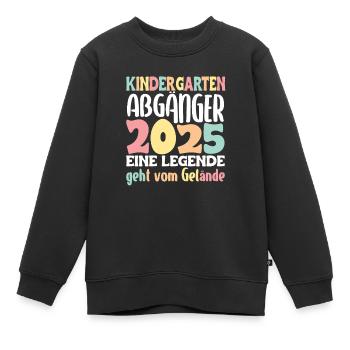 Farewell Children Kindergarten Graduates 2025 - Kids Premium Organic Sweatshirt - black - Front - AI Model Kid Female (0cm)