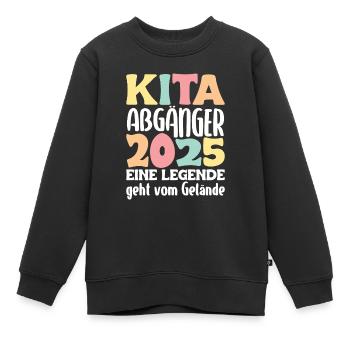 Kindergarten Farewell Hello School, I'm ready! - Kids Premium Organic Sweatshirt - black - Front - AI Model Kid Female (0cm)