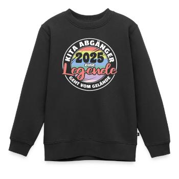Diplômé de la garderie : une légende quitte le site - Sweat Premium enfant bio - noir - Devant - AI Model Kid Female (0cm)
