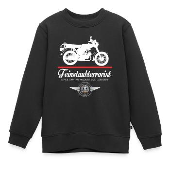Feinstaubterrorist, DDr Moped, Simmi S51, 2 Takter - Kinder Premium Organic Sweatshirt - Schwarz - Vorne - AI Model Kid Female (0cm)