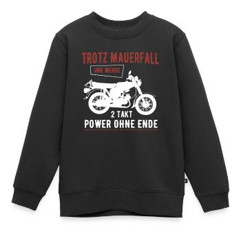Trotz Mauerfall & Wende 2 Takt Simmi S51 Ostmoped - Kinder Premium Organic Sweatshirt - Schwarz - Vorne - AI Model Kid Female (0cm)
