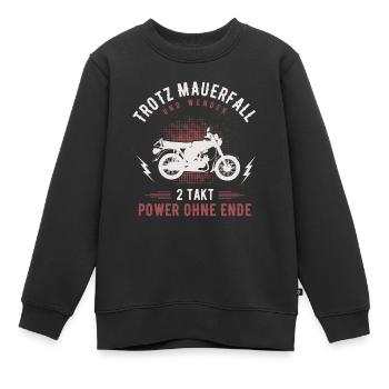 Trotz Mauerfall & Wende 2 Takt Simmi S51 Ostmoped - Kinder Premium Organic Sweatshirt - Schwarz - Vorne - AI Model Kid Female (0cm)