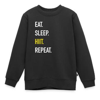 HIIT High-Intensive-Interval-Training Workout - Kinder Premium Organic Sweatshirt - Schwarz - Vorne - AI Model Kid Female (0cm)