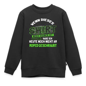 Moped Spruch, Lustiges Mopedfahrer Werkstatt Tuner - Kinder Premium Organic Sweatshirt - Schwarz - Vorne - AI Model Kid Female (0cm)