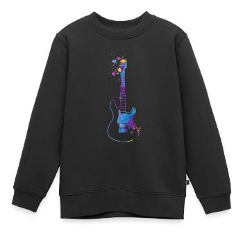 Guitar Splash Guitar Player Gift Guitare électrique - Sweat Premium enfant bio - noir - Devant - AI Model Kid Female (0cm)