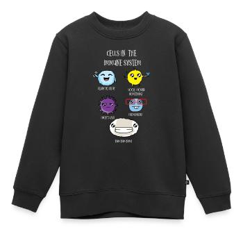 Immunsystem Zellen des Körpers, Biologie - Kinder Premium Organic Sweatshirt - Schwarz - Vorne - AI Model Kid Female (0cm)