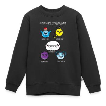 Immunsystem Zellen des Körpers, Biologie - Kinder Premium Organic Sweatshirt - Schwarz - Vorne - AI Model Kid Female (0cm)