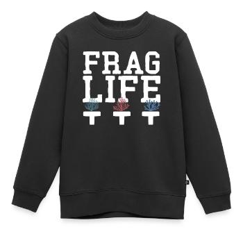 Ask Life Coral Aquarium & Aquarist, eau salée - Sweat Premium enfant bio - noir - Devant - AI Model Kid Female (0cm)