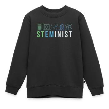 Steminist Mathe Technologie, Technologe Forschung - Kinder Premium Organic Sweatshirt - Schwarz - Vorne - AI Model Kid Female (0cm)