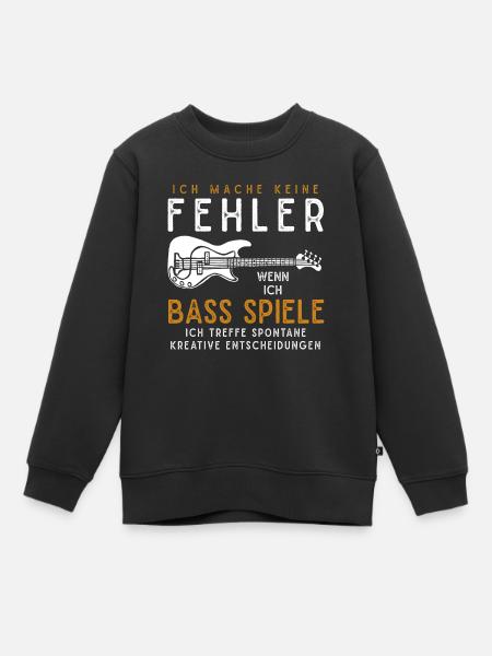 Bassist Bass Spieler Bass Gitarre Geschenkidee - Kinder Premium Organic Sweatshirt - Schwarz