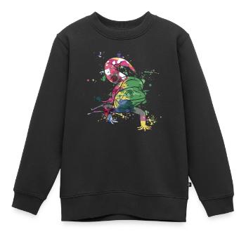 Gecko Reptile, Reptiles, Lézards, gardiens d’animaux - Sweat Premium enfant bio - noir - Devant - AI Model Kid Female (0cm)