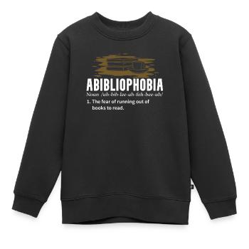 Leseratte und Bücherwurm Geschenk, - Kinder Premium Organic Sweatshirt - Schwarz - Vorne - AI Model Kid Female (0cm)
