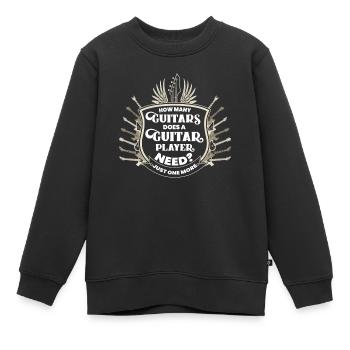 Gitarrist, Gitarrist Gitarre - Kinder Premium Organic Sweatshirt - Schwarz - Vorne - AI Model Kid Female (0cm)