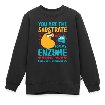 Tu es le substrat de ma biologie bio - Sweat Premium enfant bio - noir - Devant - AI Model Kid Female (0cm)
