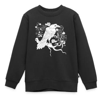Corbeau corbeau - Sweat Premium enfant bio - noir - Devant - AI Model Kid Female (0cm)