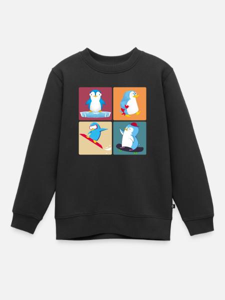 Pingouin - Sweat Premium enfant bio - noir