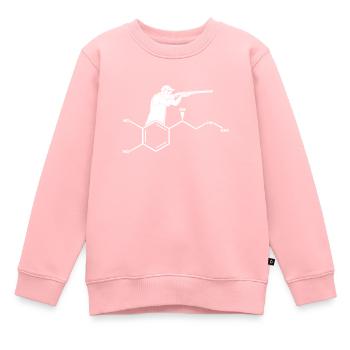 Tir au pigeon, d’adrénaline - Sweat Premium enfant bio - rose - Devant - AI Model Kid Female (0cm)