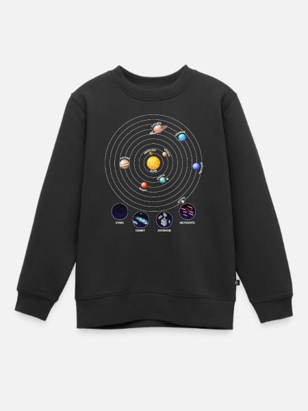 Sonnensystem, Planeten, Universum, Astrologie - Kinder Premium Organic Sweatshirt - Schwarz
