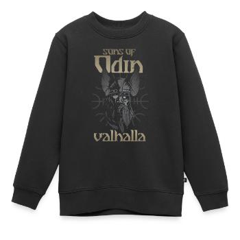 Fils d'Odin, Valhalla, Walhalla, Vikings - Sweat Premium enfant bio - noir - Devant - AI Model Kid Female (0cm)