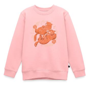 Martre animal cadeau loutre loutre - Sweat Premium enfant bio - rose - Devant - AI Model Kid Female (0cm)