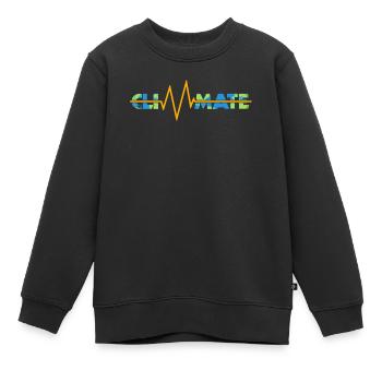 Climat battements de cœur, jour de la Terre, Énergie propre - Sweat Premium enfant bio - noir - Devant - AI Model Kid Female (0cm)