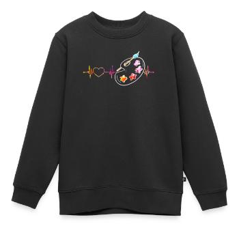 Malen Palette Pinsel Künstler Maler Geschenk - Kinder Premium Organic Sweatshirt - Schwarz - Vorne - AI Model Kid Female (0cm)